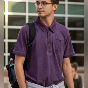 Burnside NWT Polo Shirt Burgundy 100% Cotton Men’s Size Small